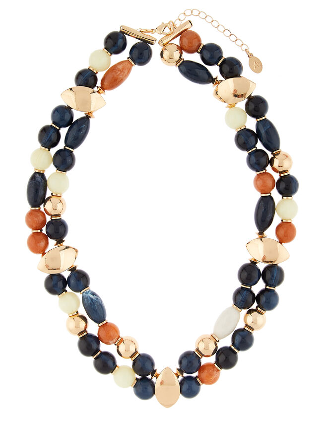 Chunky Beaded Collar Necklace, , large