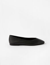 Super-Soft Leather Loafers, Black (BLACK), large