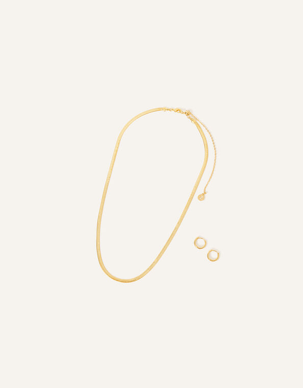 14ct Gold-Plated Omega Chain and Hoops Christmas Cracker, , large