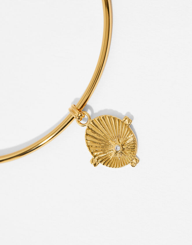 Gold-Plated Star Ray Bangle, , large