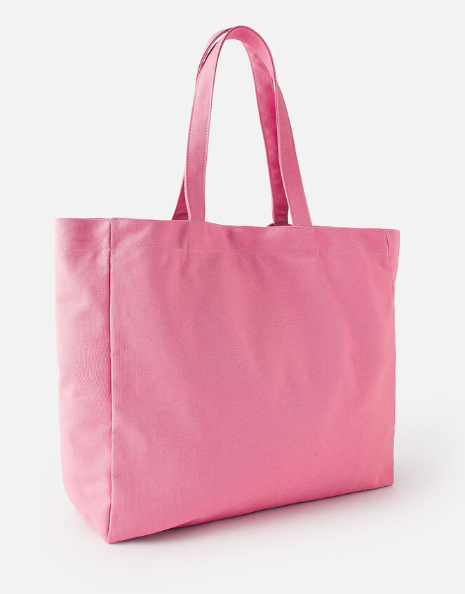 Canvas Shopper Bag, Pink (PINK), large
