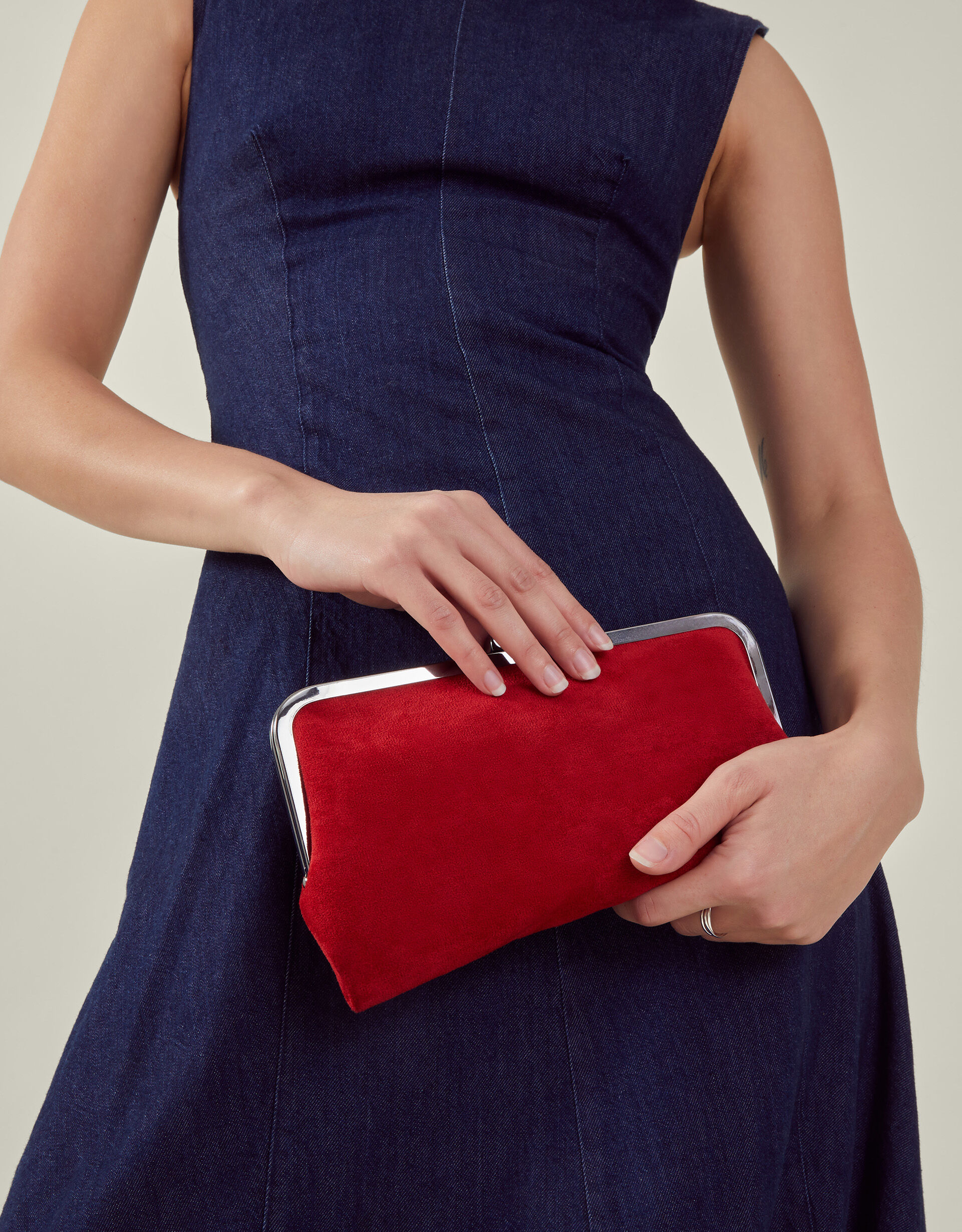 Red clutch bag accessorize hot sale