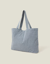 Corduroy Shopper Bag, Blue (BLUE), large