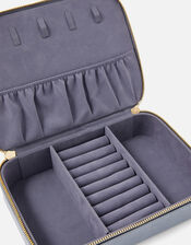Josie Croc Jewellery Box, Blue (BLUE), large