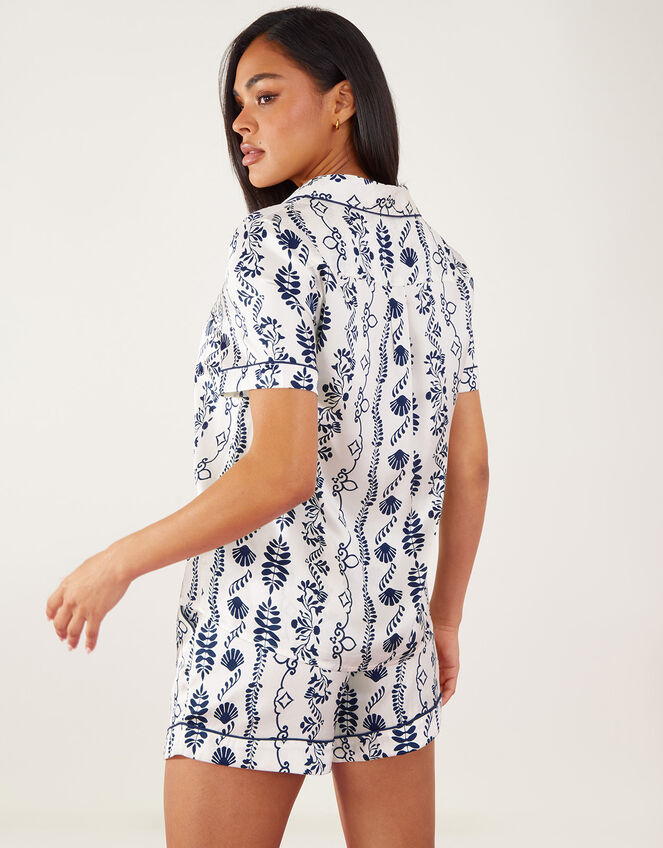 Ornamental Print Pyjama Set, Blue (NAVY), large