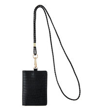 Lanyard Card Holder, Black (BLACK), large