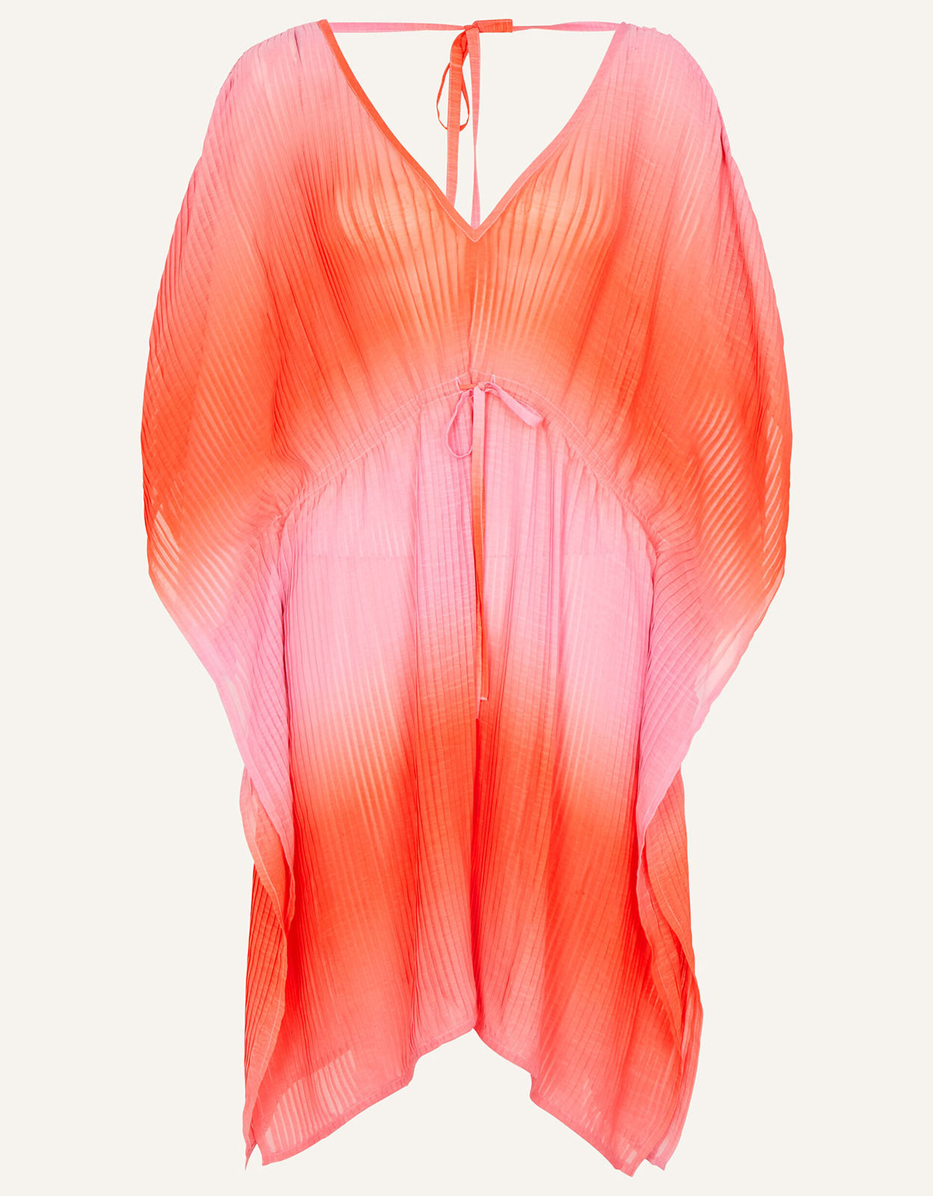 Pink & Brown Rayon Kaftan with Lace-Embroidered MF-2460 DP main image 1