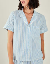 Stripe Short Pyjamas Set, Blue (BLUE), large