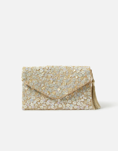 Pearl Clutch Bag, Ivory (IVORY), large