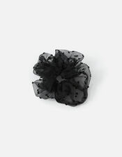 Dobby Spot Scrunchie, Black (BLACK), large