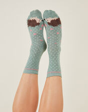 Hedgehog Print Socks, , large