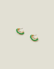 Triple Bead Hoops, , large