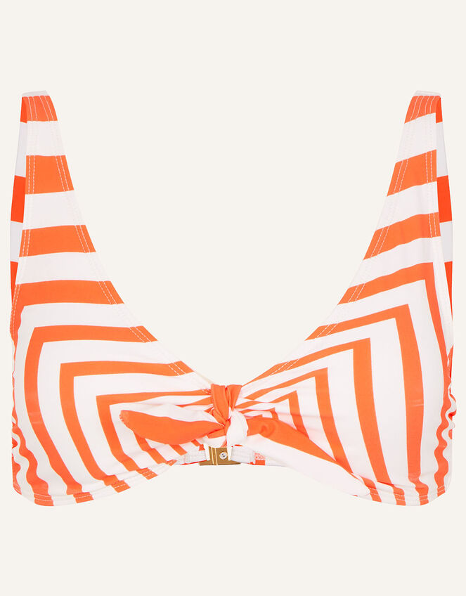Optical Illusion Bikini Tie Top Orange | Bikini tops | Accessorize UK