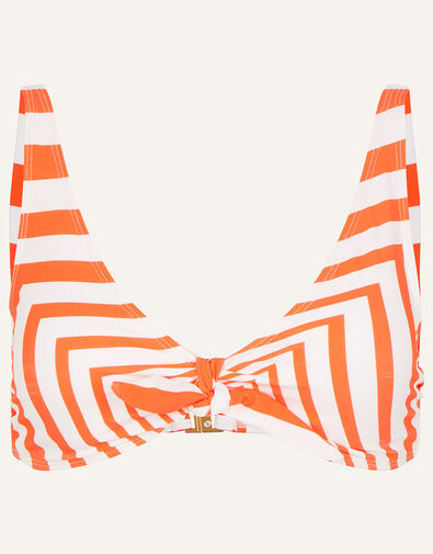 Optical Illusion Bikini Tie Top Orange, Orange (ORANGE), large