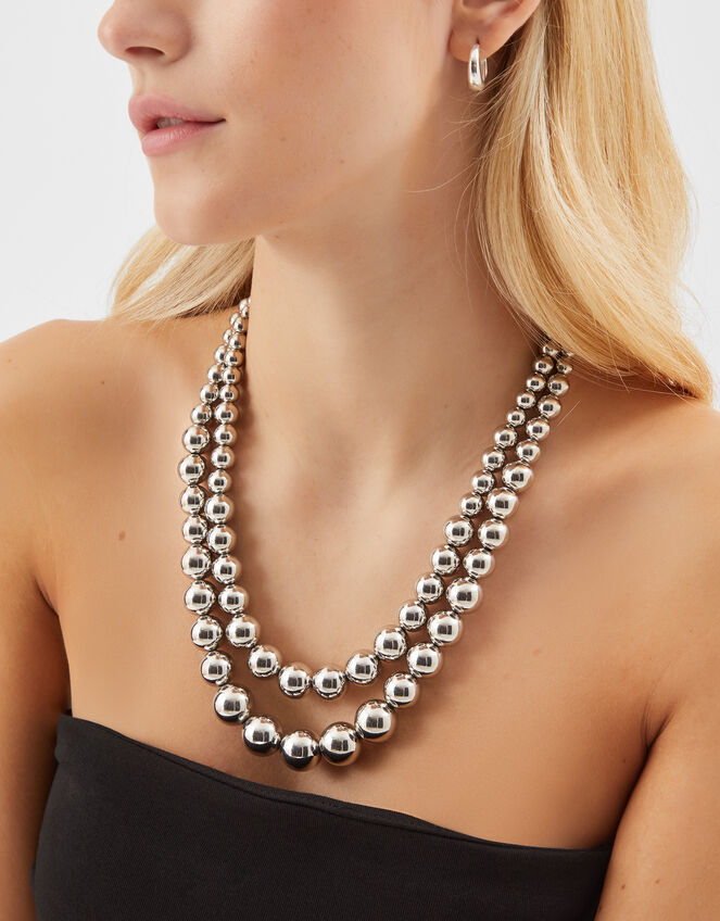 Layered Orb Necklace, , large