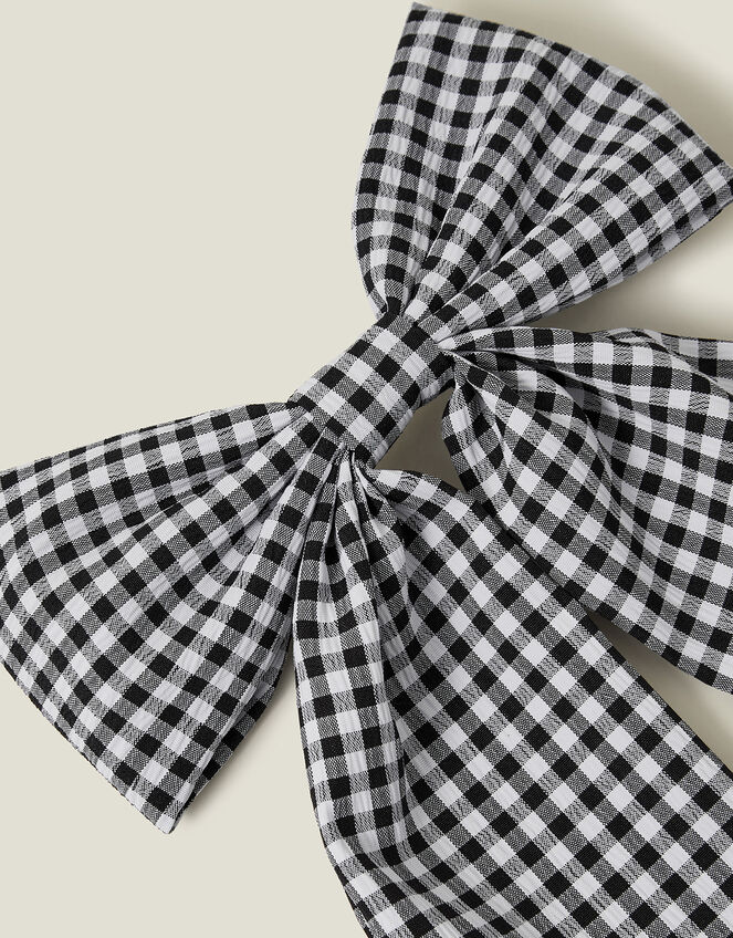 Gingham Hair Bow, , large