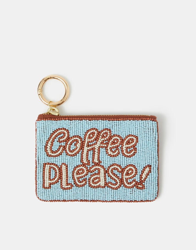 Accessorize x Good Manners Beaded Coffee Coin Purse, , large