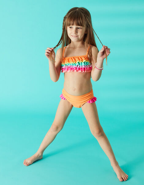 Kids Rainbow Ruffle Bikini Set Multi, Multi (BRIGHTS-MULTI), large