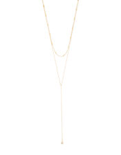 Layered Y-Chain Necklace, , large