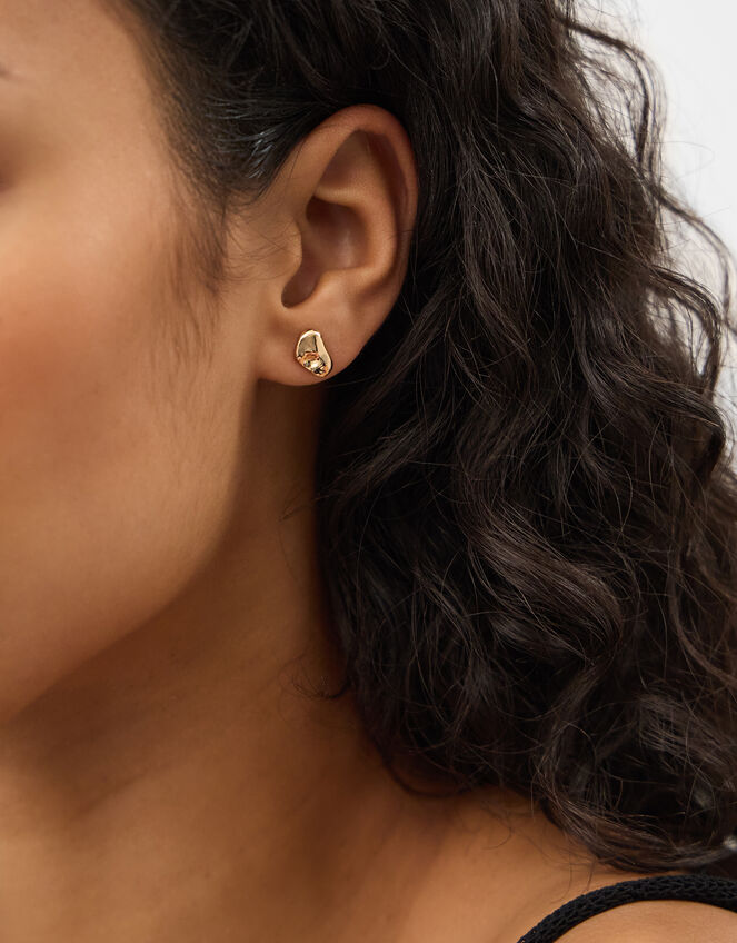 5-Pack Mix Molten Stud Earrings, , large