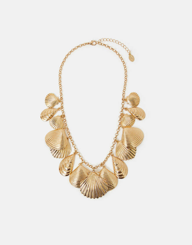 Shell Charm Necklace Gold, , large