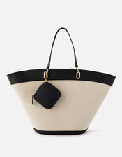 Curved Tote Bag with Purse, , large