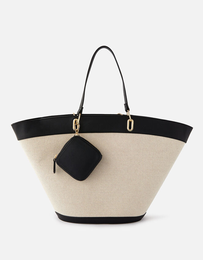 Curved Tote Bag with Purse, , large