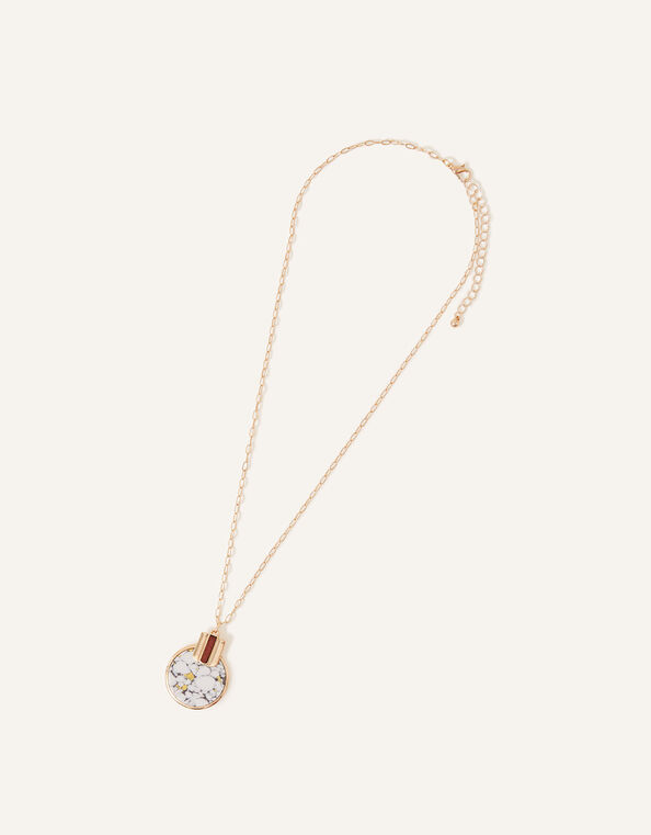 Marble Resin Longline Pendant Necklace , , large