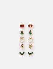 5-Pack Christmas Stud Earrings, , large