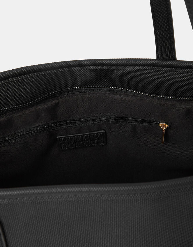 Plain Tote Bag, Black (BLACK), large