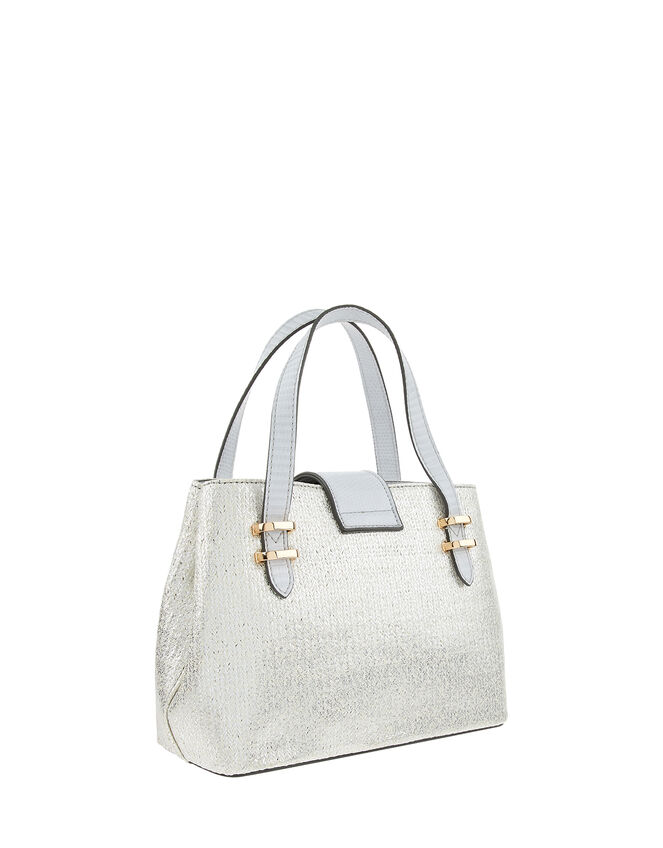Silver Bucket Bag with Star Keyring, , large