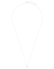 Sterling Silver Sparkle Initial Necklace - G, , large
