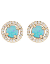 Sparkle Halo Stud Earrings, , large