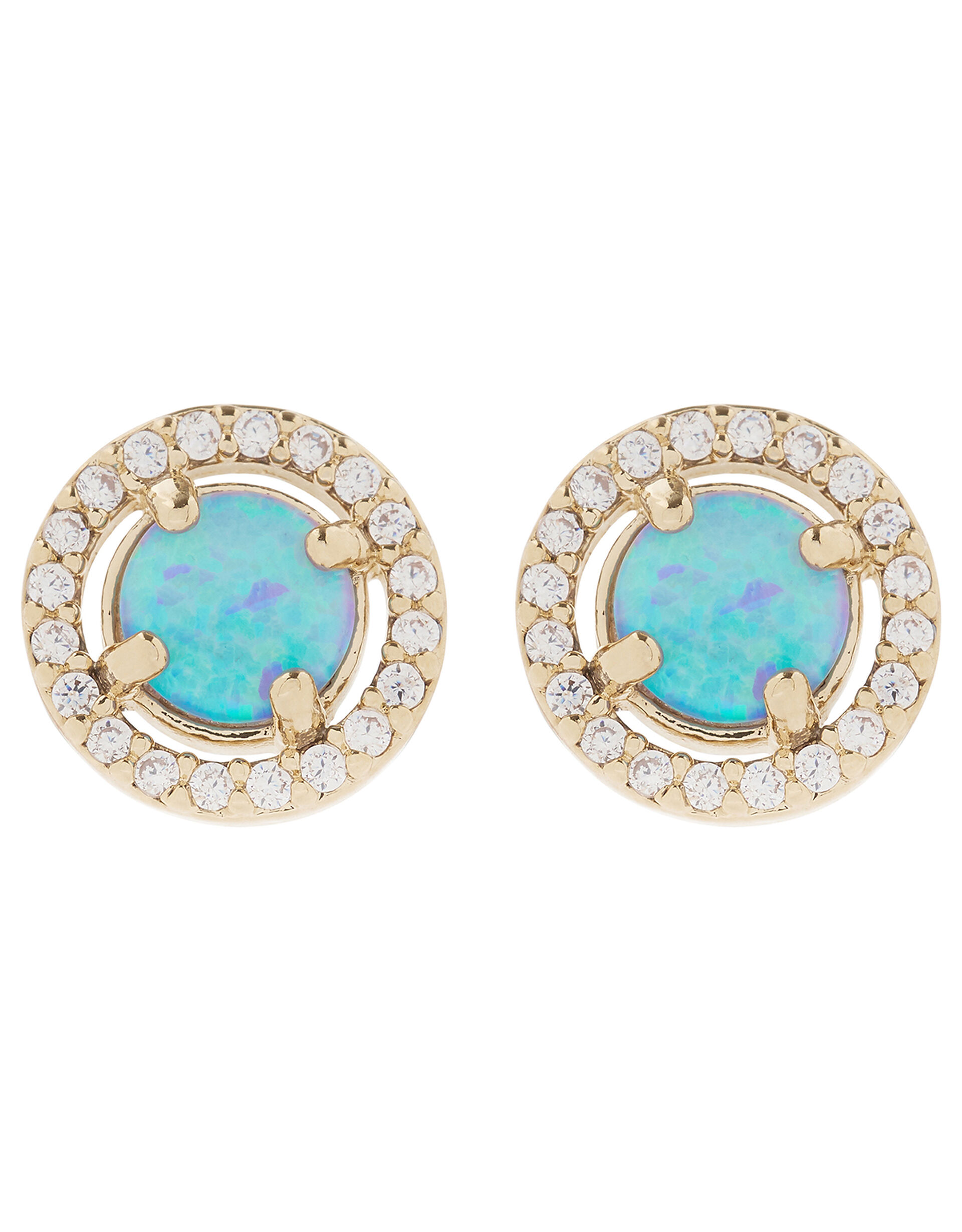 Sparkle Halo Stud Earrings, , large