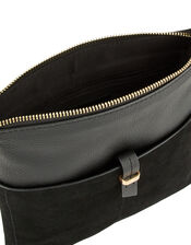 Mini Leather Messenger Bag, , large
