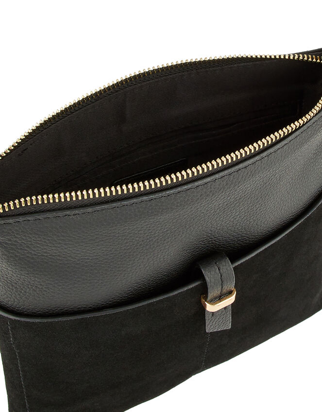 Mini Leather Messenger Bag, , large