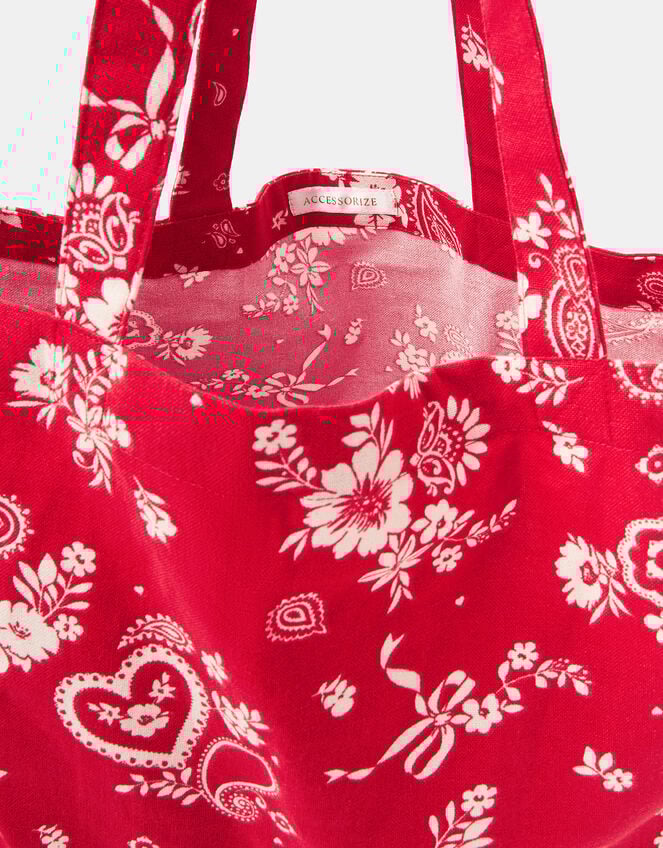 Paisley Print Shopper Bag, , large