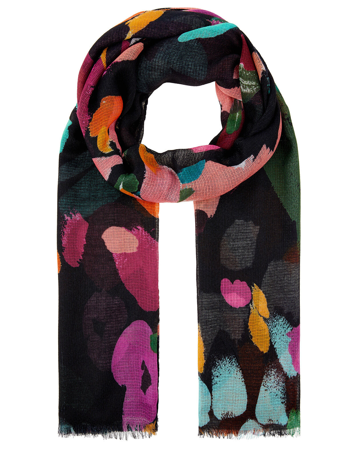 Floral print scarf clearance