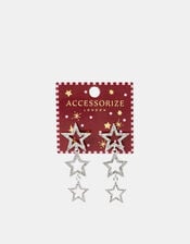 Embellished Star Drop Earrings, , large