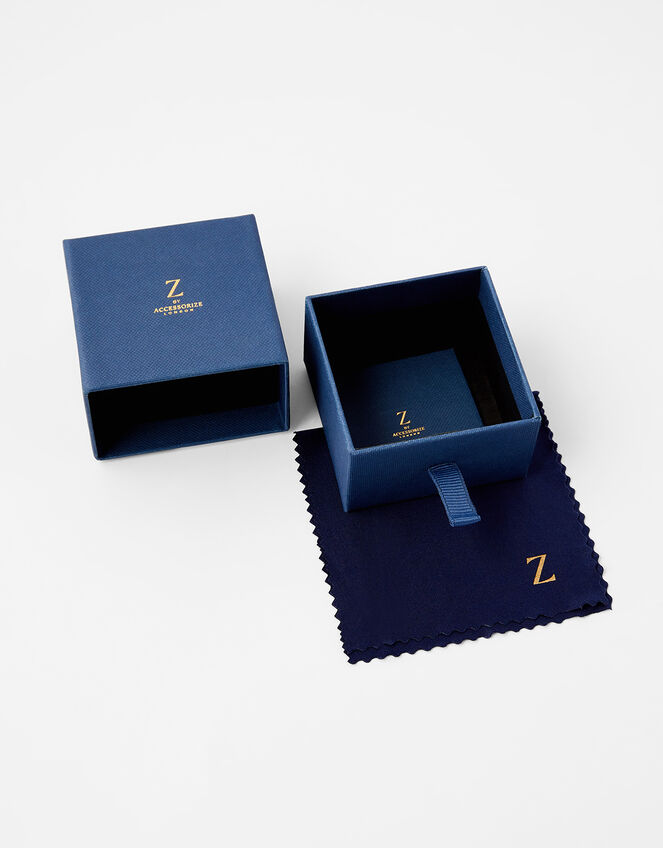 Gold Vermeil Single Initial Stud Earrings, Gold (GOLD), large