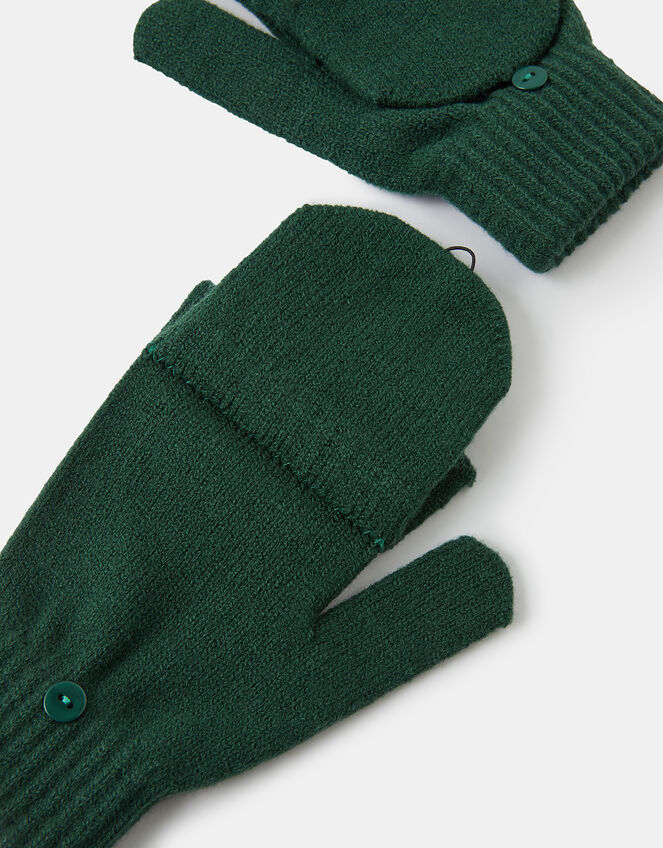 Plain Capped Gloves, Green (GREEN), large