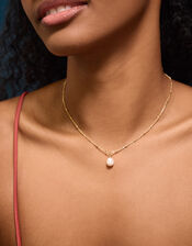 14ct Gold-Plated Pearl Pendant Necklace, , large