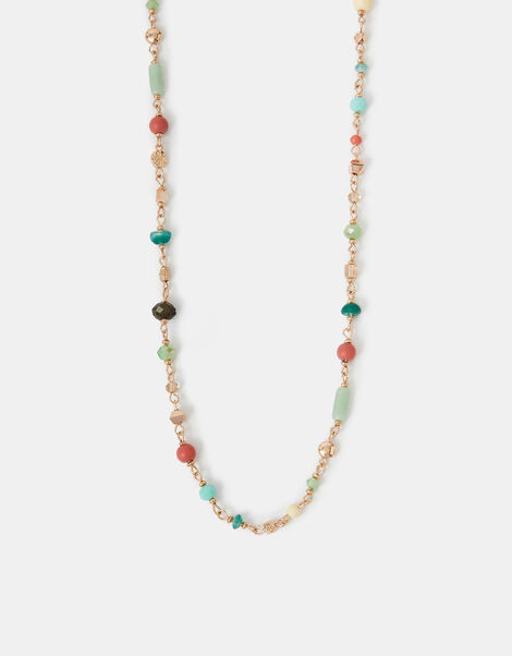 Long Bead Station Necklace, , large