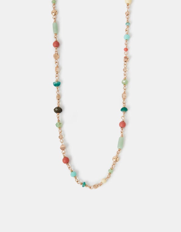 Long Bead Station Necklace, , large
