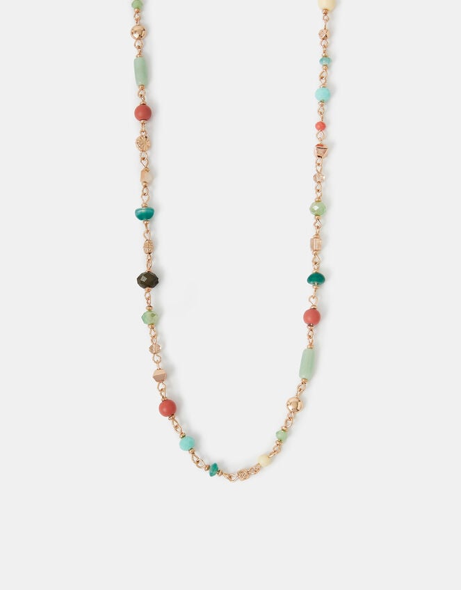 Long Bead Station Necklace, , large