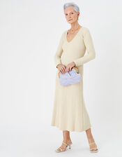 Pleat Wooden Frame Bag, Purple (LILAC), large