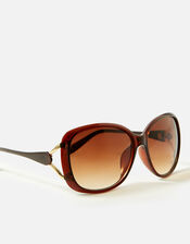 Metal Detail Wrap Sunglasses, , large