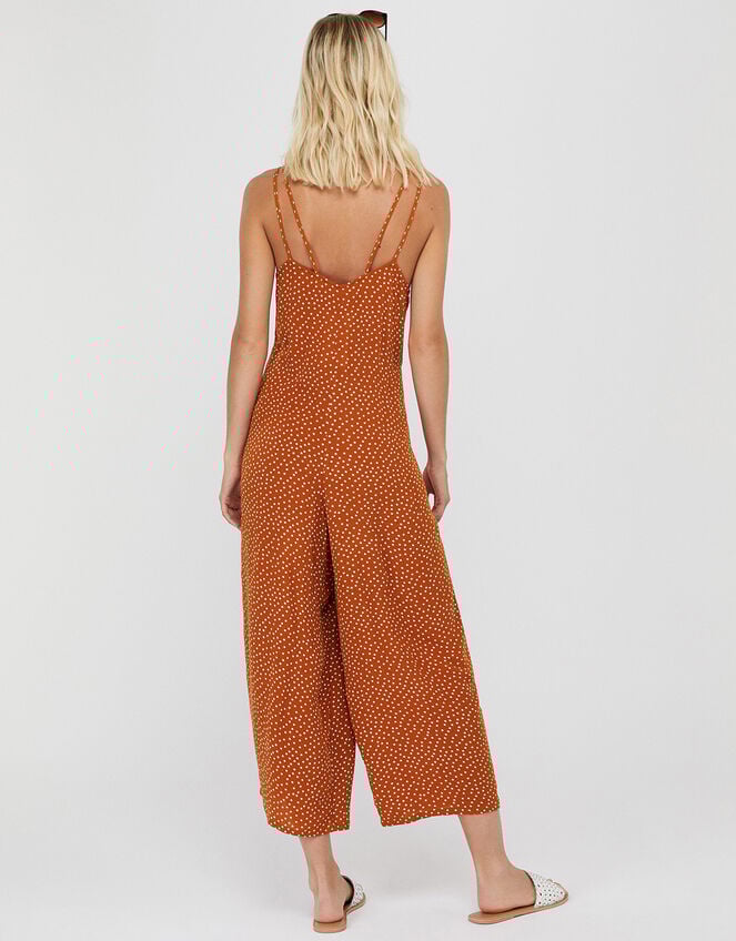 Relaxed Spot Jumpsuit, Orange (RUST), large