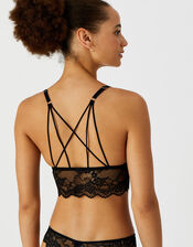 Deep Lace Bralet, Black (BLACK), large