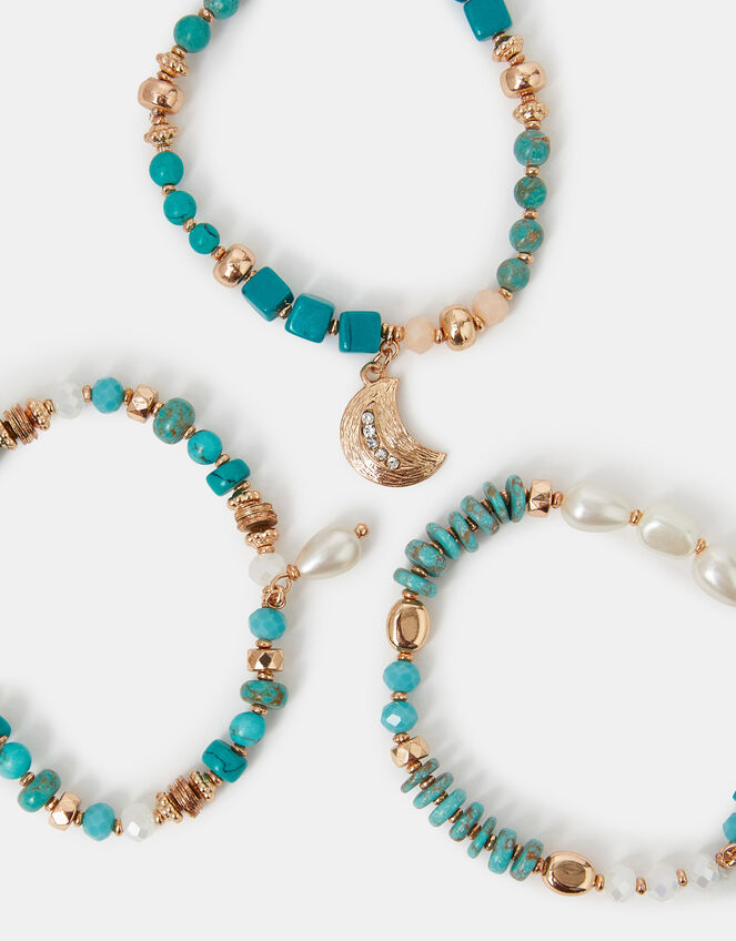 3-Pack Beaded Stretch Bracelets, , large
